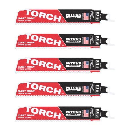 Carbide-toothed saw blades MILWAUKEE TCT Torch Nitrus 150mm 10tpi, 5pcs. - Milwaukee Accessories
