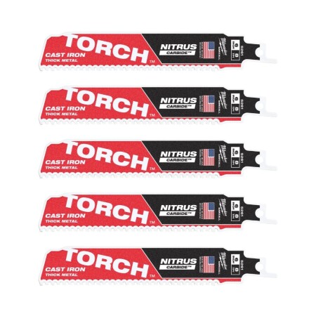 Carbide-toothed saw blades MILWAUKEE TCT Torch Nitrus 150mm 8tpi, 5pcs. - Milwaukee Accessories