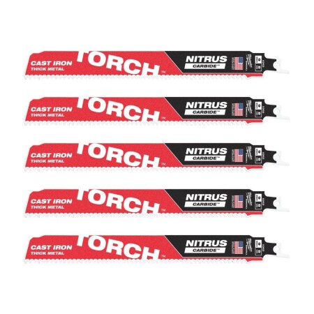 Carbide-toothed saw blades MILWAUKEE TCT Torch Nitrus 230mm 8tpi, 5pcs. - Milwaukee Accessories