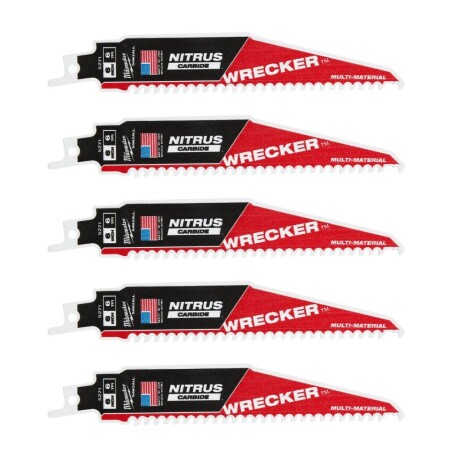Carbide-toothed saw blades MILWAUKEE Wrecker Nitrus 150mm 6tpi, 5pcs. - Milwaukee Accessories