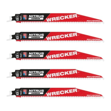 Carbide-toothed saw blades MILWAUKEE Wrecker Nitrus 230mm 6tpi, 5pcs. - Milwaukee Accessories