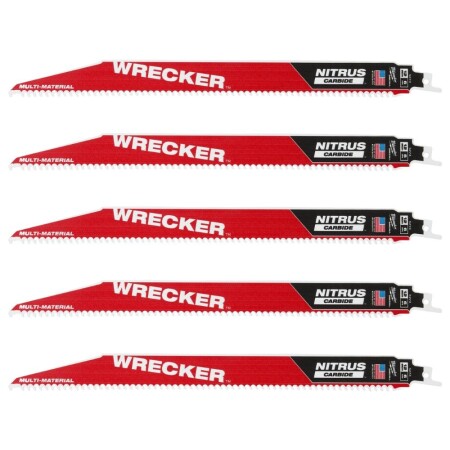 Carbide-toothed saw blades MILWAUKEE Wrecker Nitrus 300mm 6tpi, 5pcs. - Milwaukee Accessories