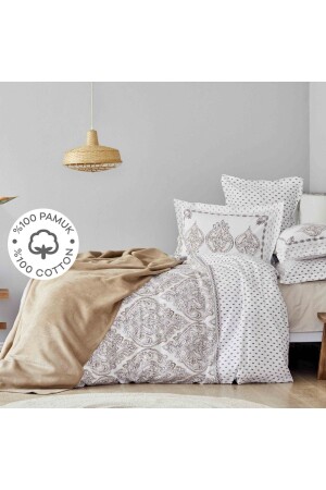 Care Beige Double 100% Cotton Duvet Cover Set Cotton Blanket 200. 18. 01. 0746 - Karaca Home
