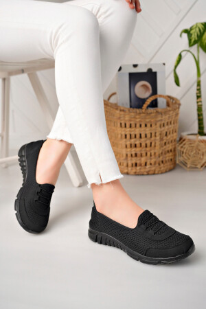 Carefree Shoes Carefree Black Mom Orthopedic Sole Laceless Everyday Easy Wear Anatomical Sports Walking Shoes - KAYGISIZ AYAKKABI