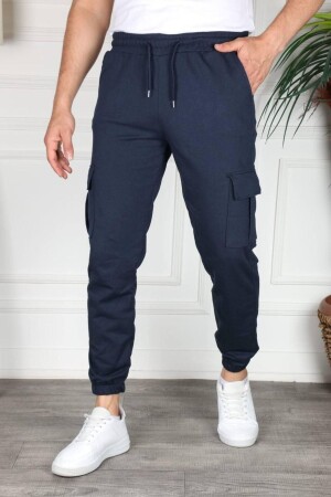 Cargo Pocket Unisex Elastic Leg Sweatpants - Straw