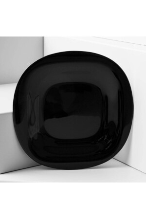 Carine gehärtet 26 cm. Glänzende schwarze 6-teilige Servier- und Speiseteller. Luminarc 6 Stück - Luminarc