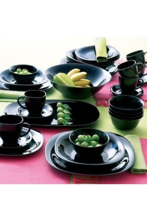 Carine Tempered Black 18 Piece Dinner Set AB30601 - Luminarc