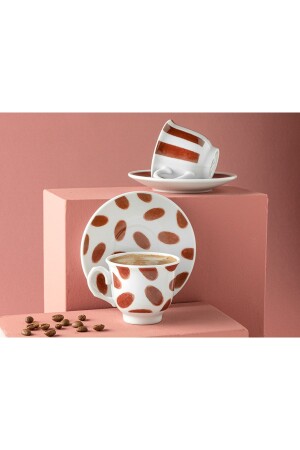 Carino Porcelain Set of 2 Coffee Cups 80 Ml Claret Red Tyc00620780153 TYC00620780153 - English Home