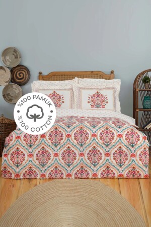 Carmenta Tile 100% Cotton Single Duvet Cover Set 200. 21. 01. 0098 - Karaca Home
