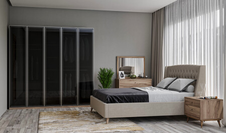 Carmine 5 Door Glass Bedroom - Cadde Yıldız