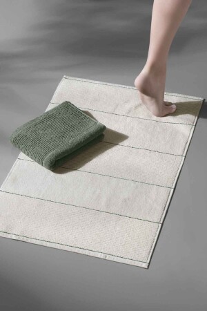Carmine Badematte Oliv – Extra weich, modern, 100 % Baumwolle, 50 x 75 cm. Fußtuch-/Badematten-Set P00006 - COTTONMANIA