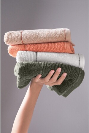 Karminrot – Extra weich – modern, 100 % Baumwolle, 50 x 90 cm. Hand-/Gesichtshandtuch-Set - Cottonmania