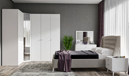 Carmine Large Medium Corner Bedroom - Cadde Yıldız