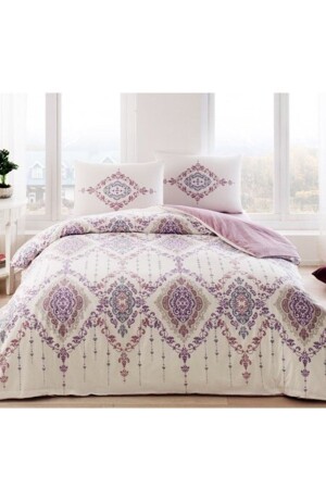 Carmine Ranforce King Size Duvet Cover Set dop12240202igo - Taç