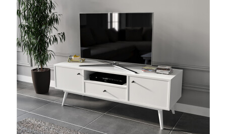 Carmine White TV Stand - Cadde Yıldız
