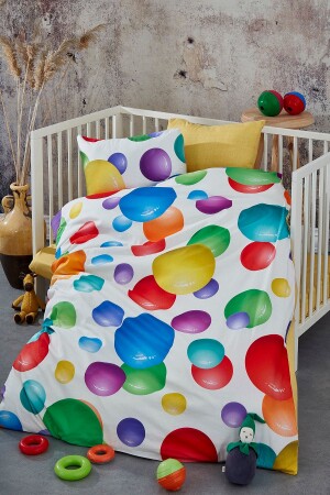 Carnival Colors Digital Printed 3d Cotton Baby Bedding Set 1061 - BONJARDİNHOME