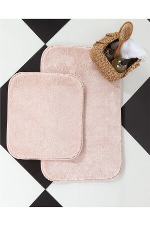Carol 2-Piece Bath Mat - Powder - 50x80 Cm - Madame Coco