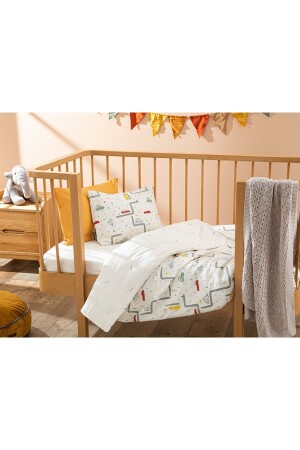 Cars Cotton Baby Duvet Cover Set 100x150 Cm Beige 10037113 - English Home