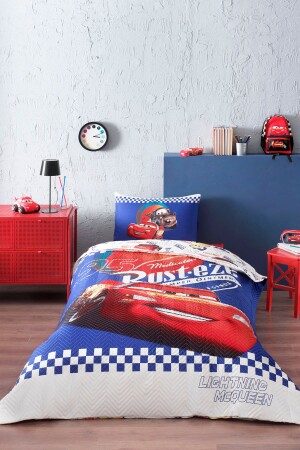 Cars Cyber ​​Single Disney Licensed Elastic Fitted Bed Sheet Quilted Children's Duvet Cover Set PR-EVTEKSTILI-55479701327 - Özdilek