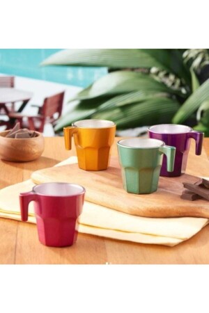 Casablanca Tropic 4-teilige Espresso-Kaffeetasse MG-96802-TROPİC - Paşabahçe