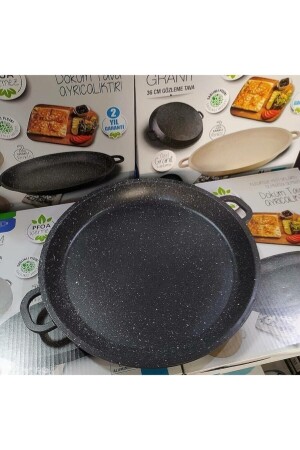 Cast Granite 36 Cm Pancake (BAZLAMA) Pan Gray MYTHERGZLMGRİ - ThermoAD