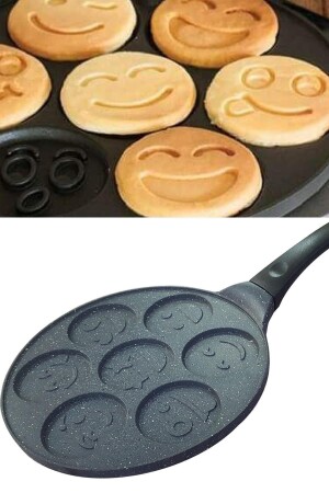 Cast Granite Coated Emoji Pancake Pan Pancake 28cm EMOJİP - Kelebekev
