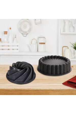 Cast Gray Granite Wind Rose Cake Mold Set of 2 Estaruzgargulugri2pcs - Esta