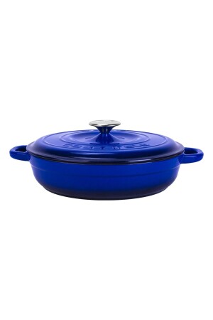 Cast Iron Multi-Purpose Flat Pot New Heritage Series Diameter (ø)28cm. - Blue LV Y ST3 28 YK3 - Lava