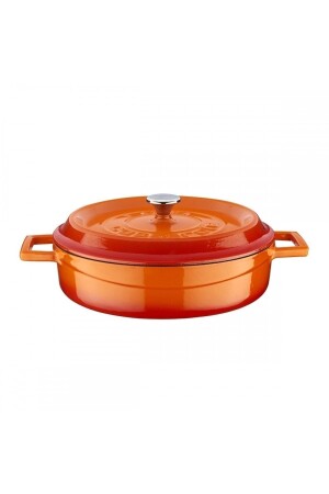 Cast Iron Multi-Purpose Flat Pot Trendy Series Diameter(ø)24 - Orange 2016ST02122853 - Lava