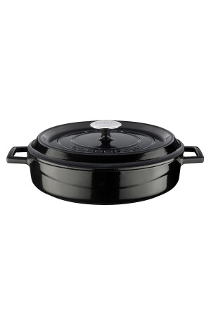 Cast Iron Multi-Purpose Flat Pot. Trendy Series Diameter(Ø)28cm. LV Y ST 28 K2 - Lava