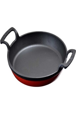 Cast Iron Round 20 Cm Pan with Handle Red Fma08522 12a - Lava