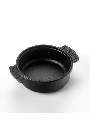 Cast Iron Round Casserole Dish Cast Iron Solid Double Handled Diameter(Ø)14cm. 111LVECOGV14 - Lava