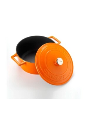 Cast Iron Round Pot 22 cm Trendy Orange LVY TC22K1O - Lava