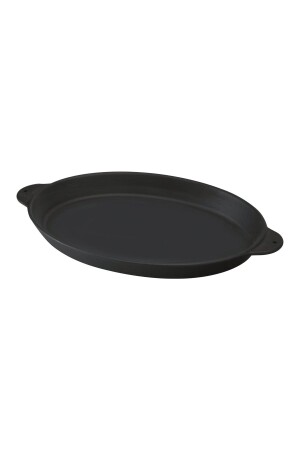 Cast Oval Fajita Plate Cast Iron Solid Double Handled Size 18x24cm. LV ECO FT 1824 T10 - Lava