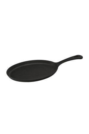 Cast Oval Fajita Plate Cast Iron Solid Handle Size 17x23cm. LV ECO FT 1723 T11 - Lava