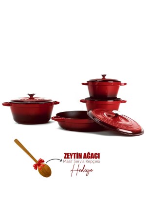 Casting 4x New Heritage Series Cast Iron Cookware Set LV S NHR 4X SET - Lava