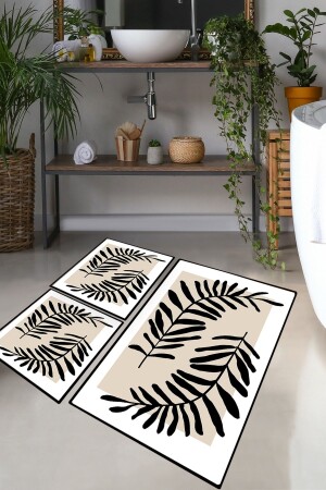 Casting Leaf DJT 3 Lu Set Bathroom Carpet Bath Mat 8683264328039 - Chilai Home