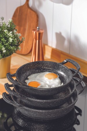 Casting Pan Set 18-20-22 Cm Pan Set Granite Casting Pan Set 3LUSAHANSETI - fitfiyat