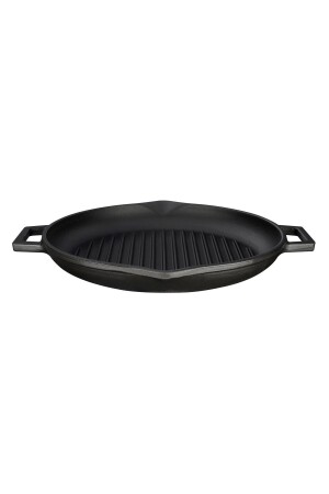 Casting Round Grill Pan Cast Iron Solid Double Handled Diameter(Ø)26cm. LAVA-LVECOGT26T5 - Lava