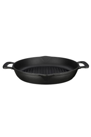 Casting Round Grill Pan Cast Iron Solid Double Handled Diameter(Ø)32cm. 2021ST1260 - Lava