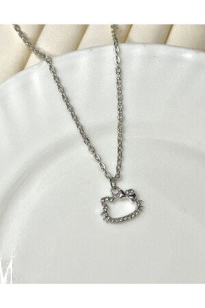 Cat Zircon Stone Shiny Necklace - Hello Kitty