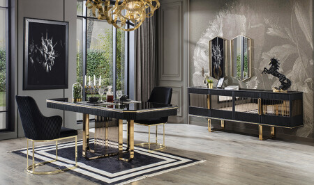 Cavalli Luxury Black Dining Room - Cadde Yıldız