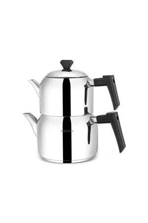 Çaykara Induction Base Midi Teapot Set Black - Karaca