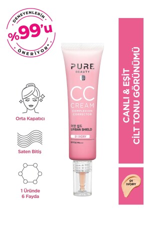 Cc Krem Spf50 Pa Ivory 30 ml - Pure Beauty