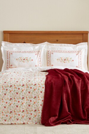 Cecile Double Duvet Cover Cotton Blanket Set Tile - Karaca Home