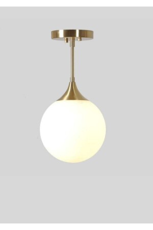 Ceiling Chandelier Akile Single Antique Coated (WHITE GLASS) AKİLE-TKL-ESK-01 - BSA LIGHTING