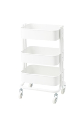 Çelik-beyaz Servis Arabası 38x28x65 Cm Banyo Düzenleyici-raf Ünitesi Tekerli Meridyendukkan ccv3c345ty - IKEA