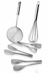 Çelik Lüx 5 Parça Mutfak Seti BLS-MŞ01-02-03-PS12-PC12 - Queen's Kitchen