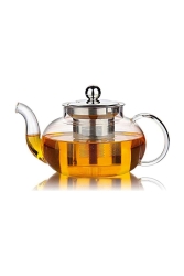 Cam Bitki Çayı Demliği 600 Ml - Çelik Süzgeçli Demlik GRV-TC600 - Genel Markalar