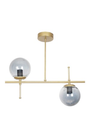 Cello Modern Design Metal Antiqued Gold Color Smoked Glass Dining Table Top - Living Room 2 Piece Chandelier CL1001 - Fer Avize